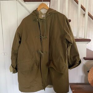 Chimala Olive Green Hooded unisex Coat
